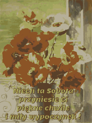 Błyszczące kwiaty na sobotę